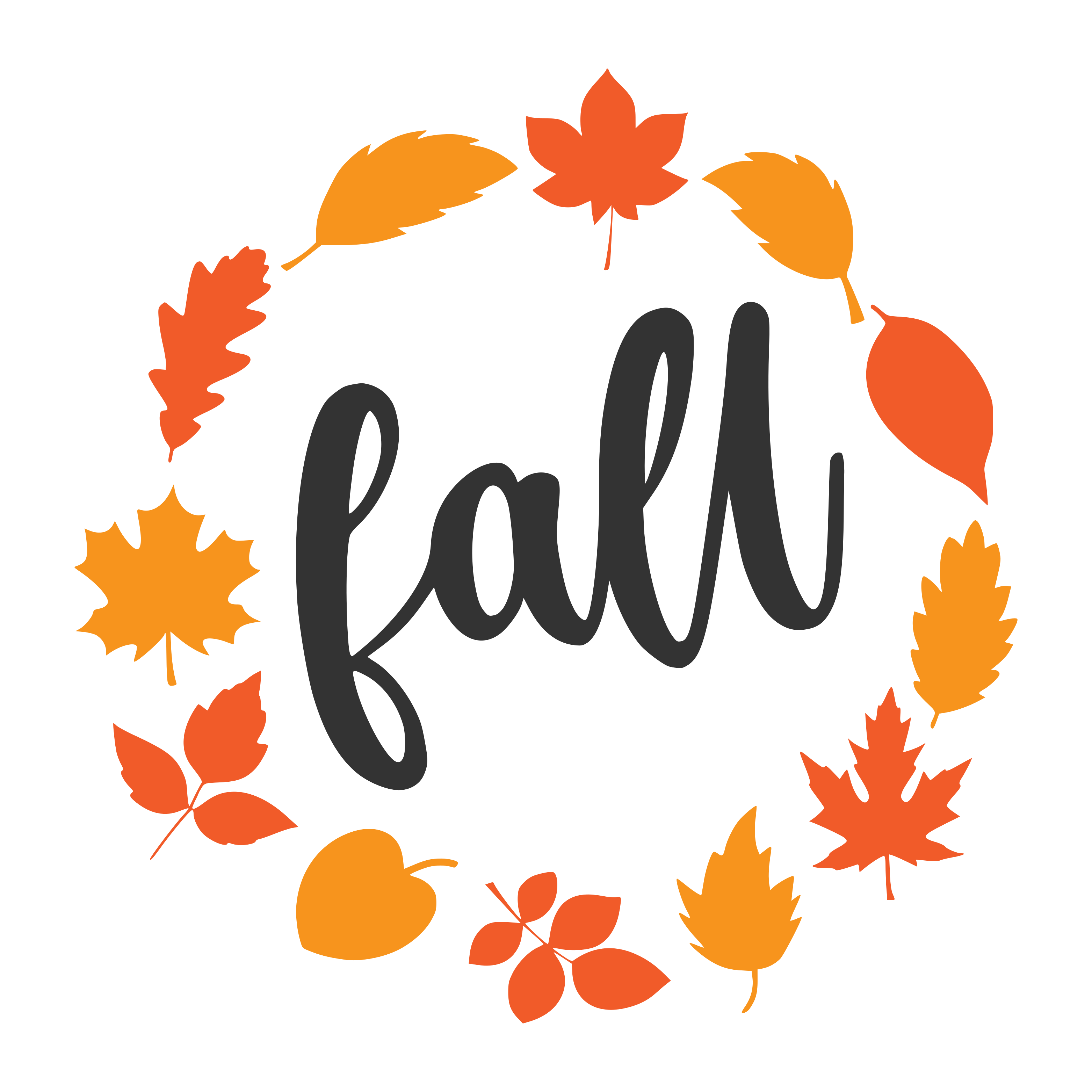 Fall Leaves Circle - DTF PrintCo