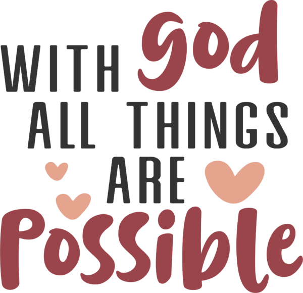 With God All Things Are Possible SVG Cut File