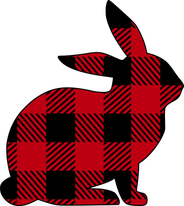 buffalo plaid easter bunny