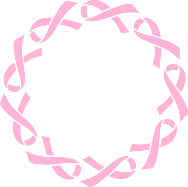 cancer ribbon monogram