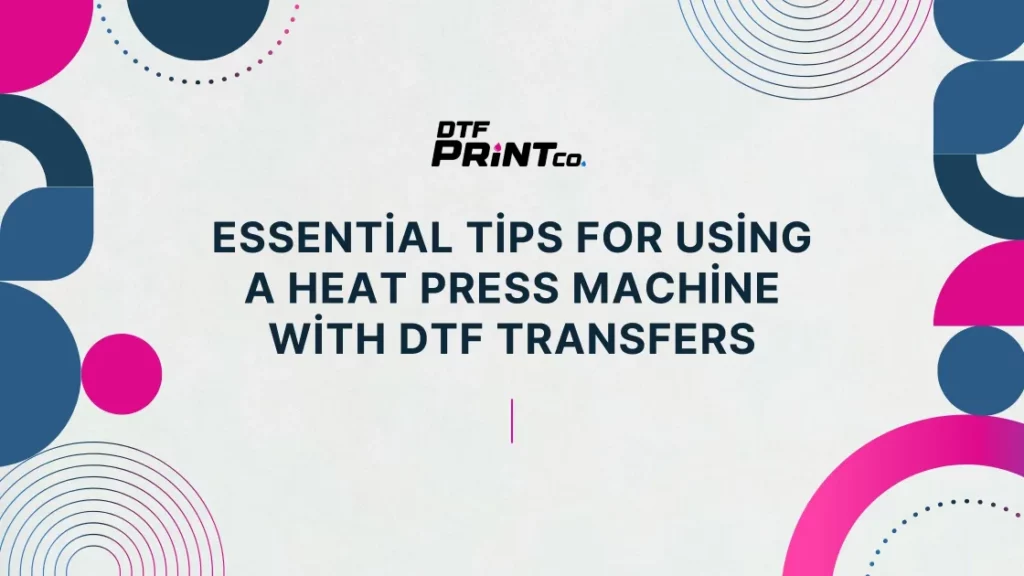 Heat press machine in use for creating a vibrant DTF transfer on a t-shirt.