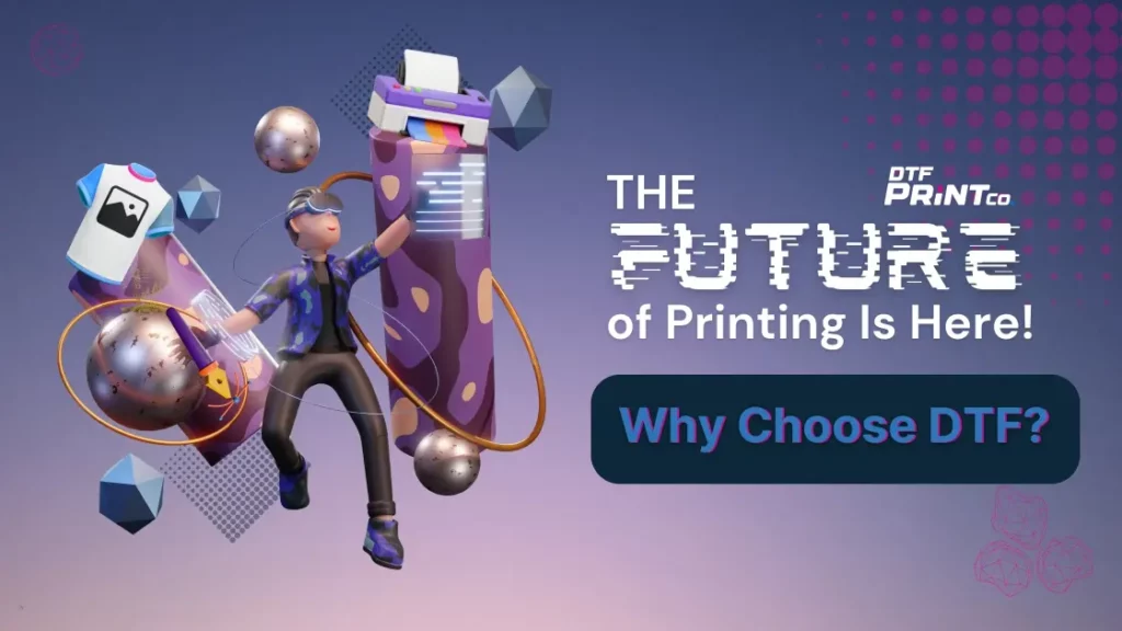 "Close-up of a colorful DTF-printed T-shirt featuring a galaxy design with vibrant purples and blues, showcasing the detail and durability of Direct-to-Film printing.