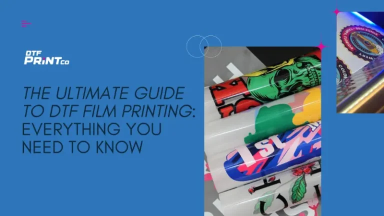 DTF printer printing vibrant design onto PET film